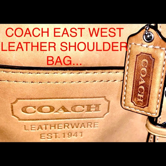 Women’s east west leather COACH shoulder bag - Picture 1 of 10